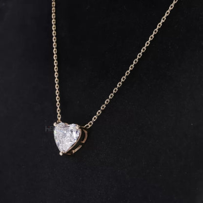 Ever love Solitaire Moissanite Heart Cut Necklace
