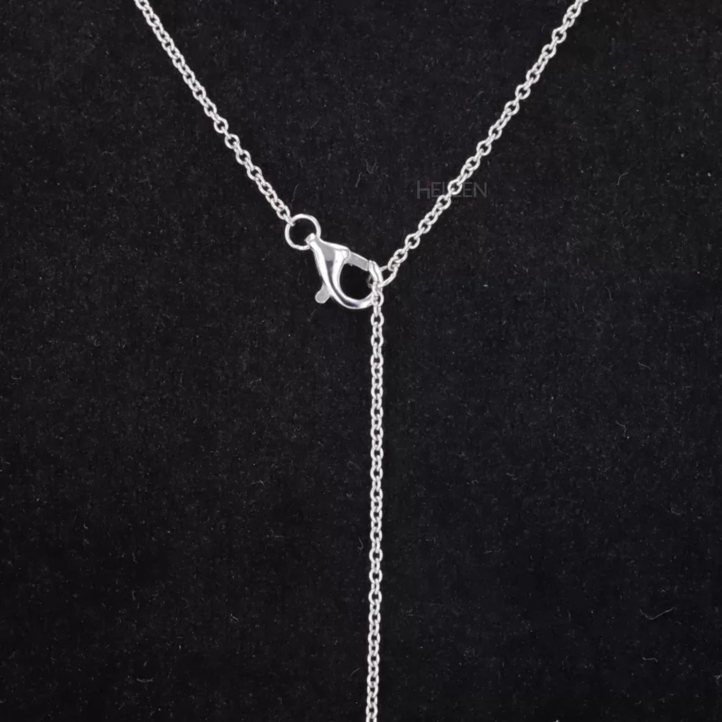 Water Drop Pear & Round Cut Moissanite Long Necklace