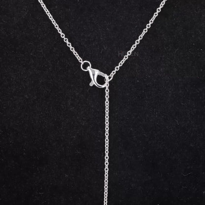 Water Drop Pear & Round Cut Moissanite Long Necklace