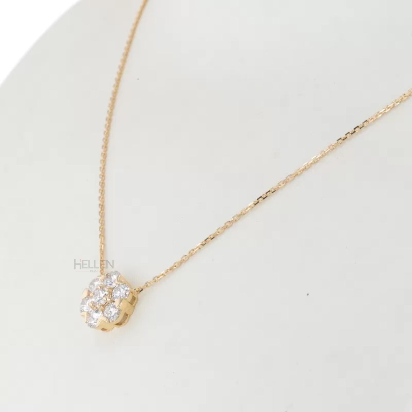 Round Cut Moissanite Cluster Necklace for Every Occasion