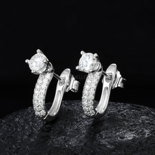 Detachable U-clip ear studs for men – versatile hip-hop accessory with bold presence

