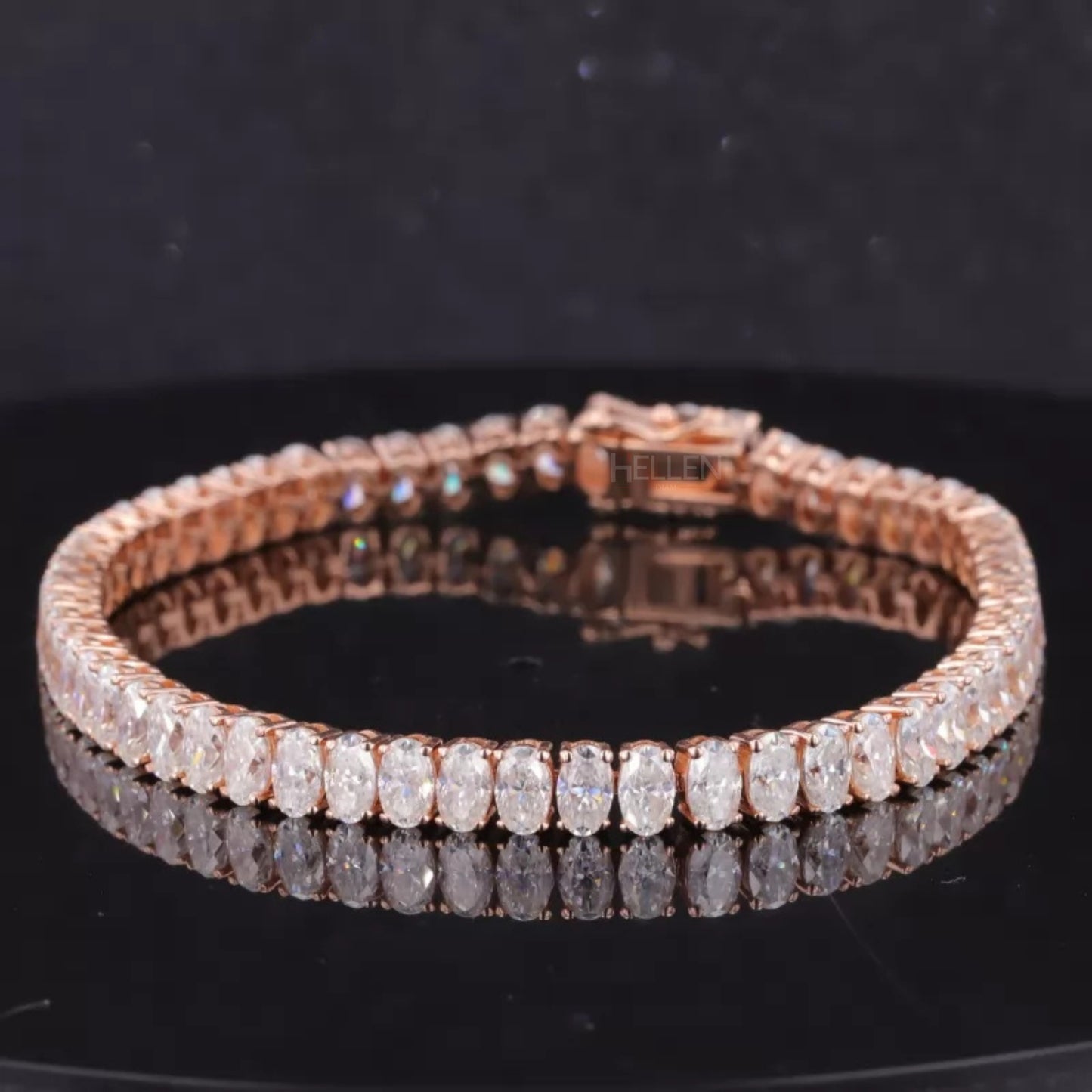Classic Oval Cut Moissanite 4 Prong Tennis Bracelet