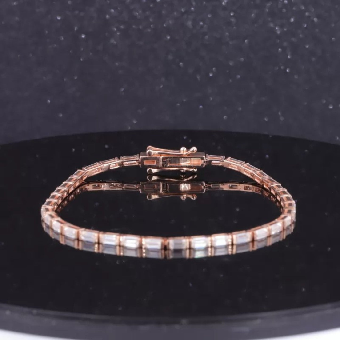 East To West Baguette Essential Tennis Bracelet - 925 Sterling