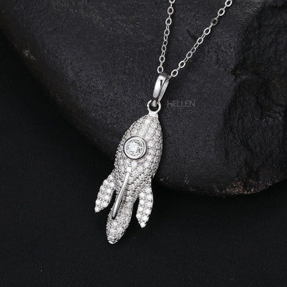 Space Shuttle Diamond Studded Men's Hip-Hop Pendant