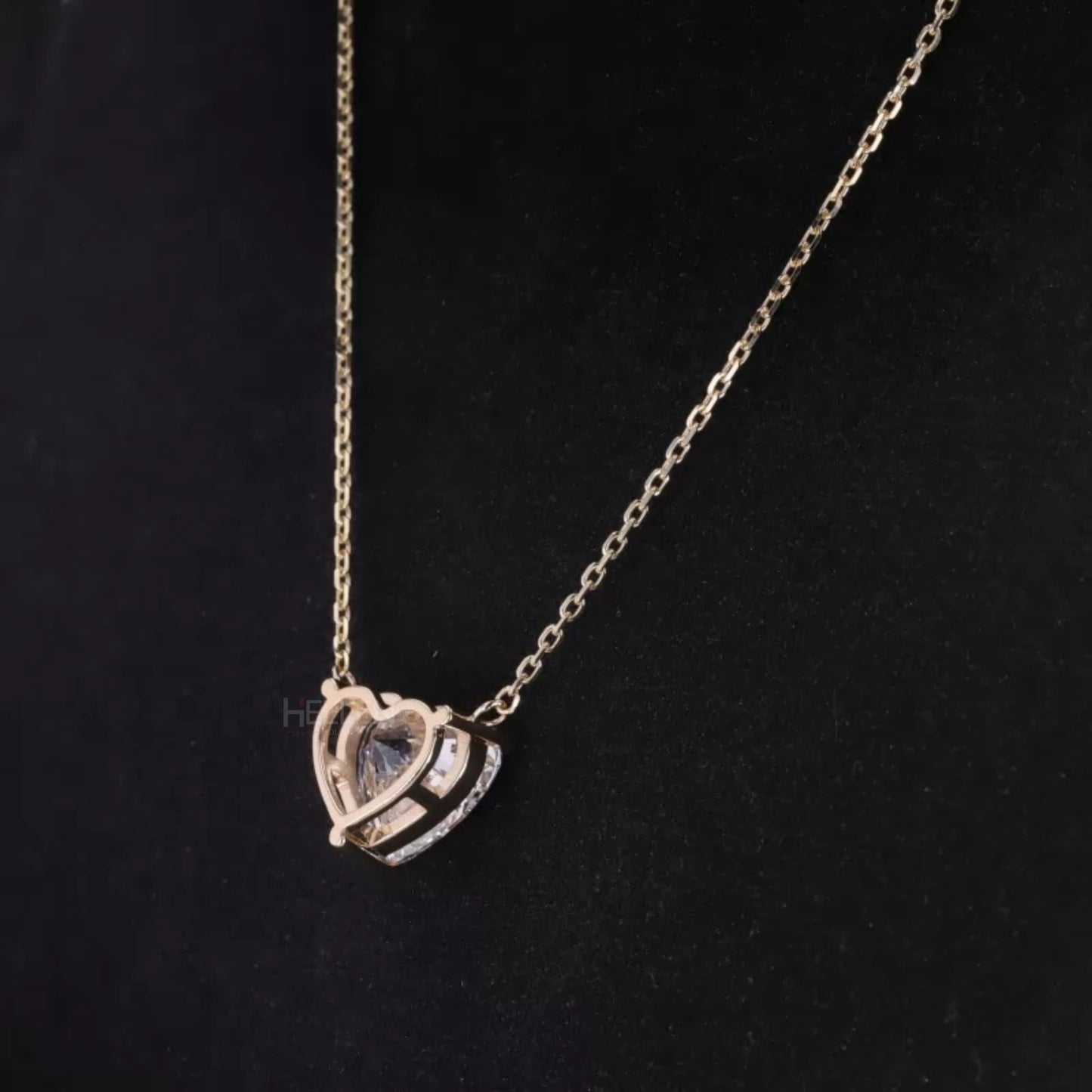 Ever love Solitaire Moissanite Heart Cut Necklace