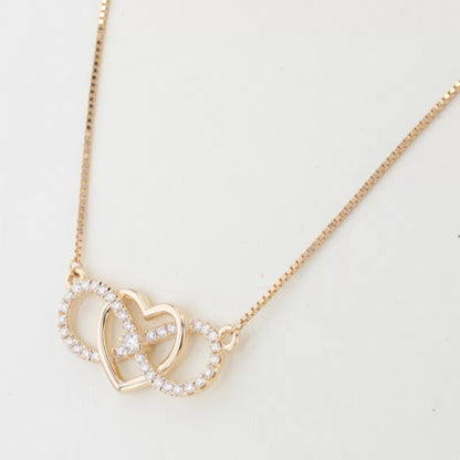 Infinity & Heart Minimalist Moissanite Necklace For Everyday