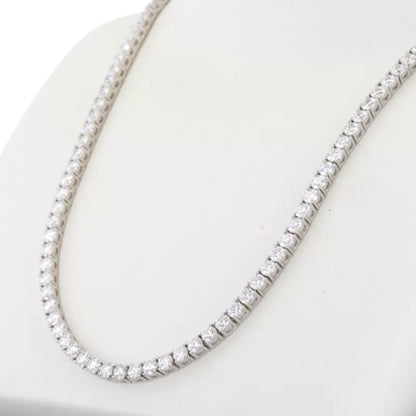 3 MM Round Cut Moissanite Tennis Chain Necklace