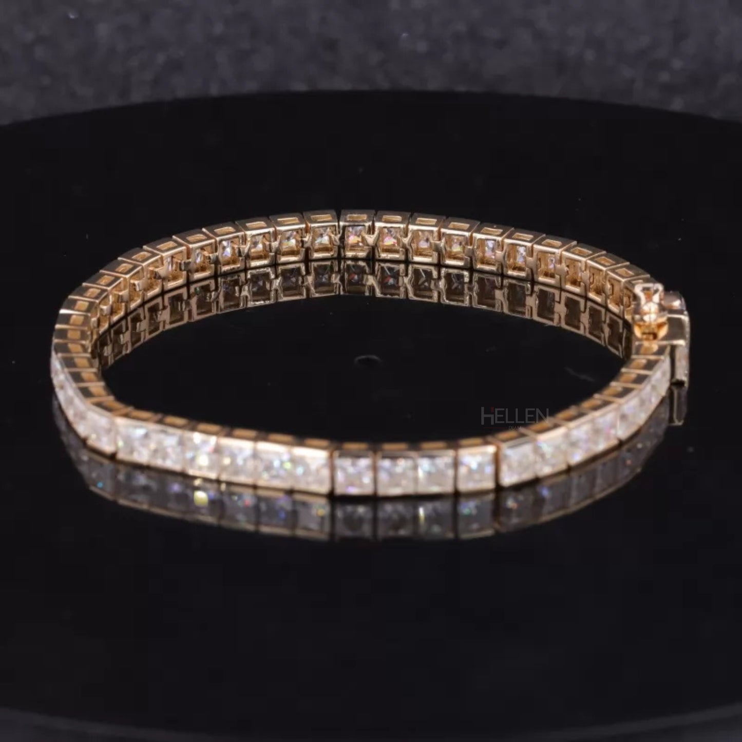 Princess Cut Moissanite Channel Set Tennis Bracelet – Unisex