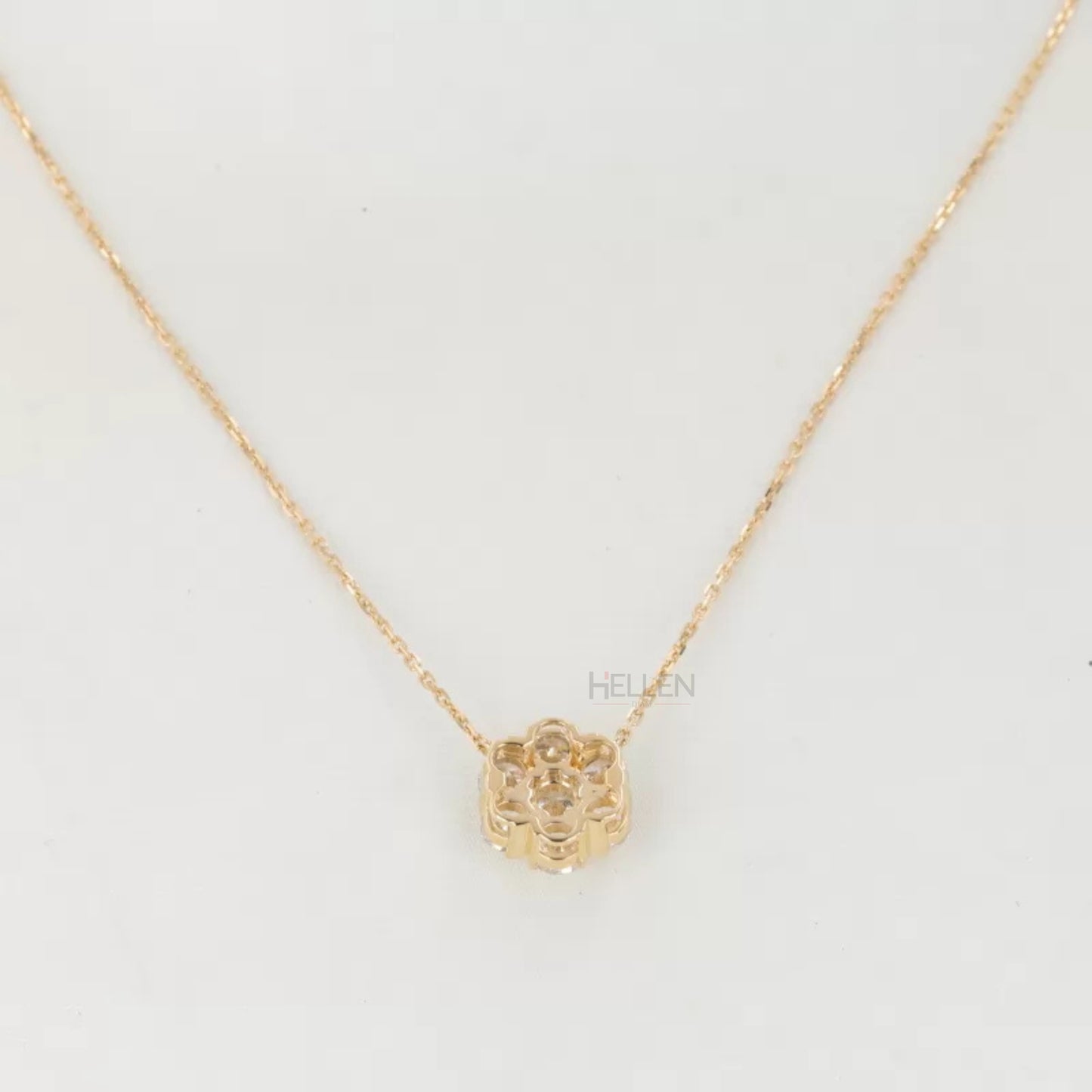 Round Cut Moissanite Cluster Necklace for Every Occasion