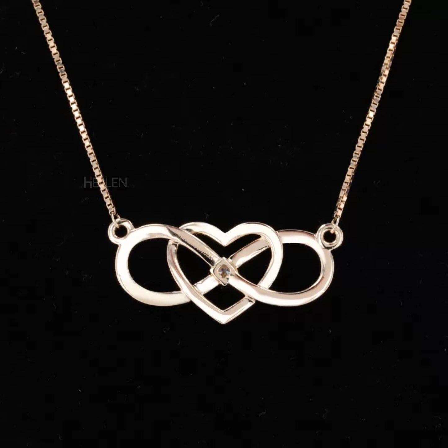 Infinity & Heart Minimalist Moissanite Necklace For Everyday