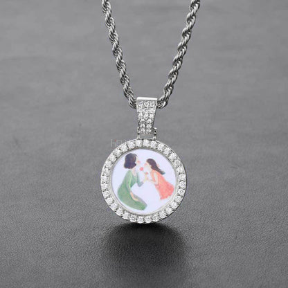 Personalized Loved Ones Memory Pendent With Moissanite