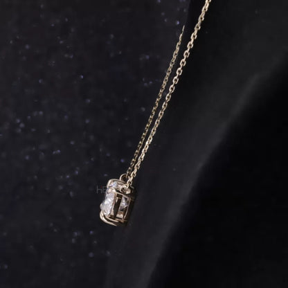 East To West Oval Cut Moissanite Solitaire Necklace