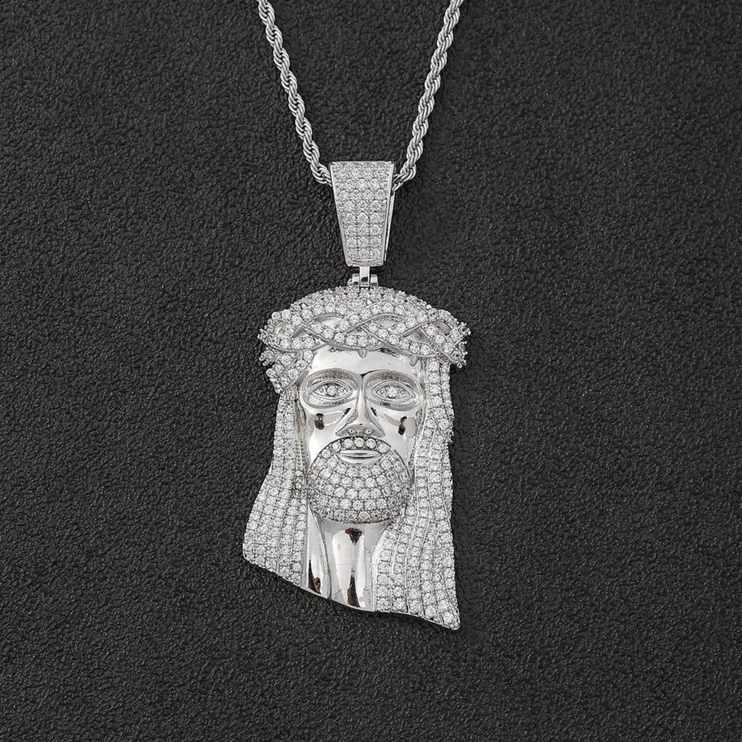 Bling Bling Jesus Pendant Iced Out Necklace With Moissanite