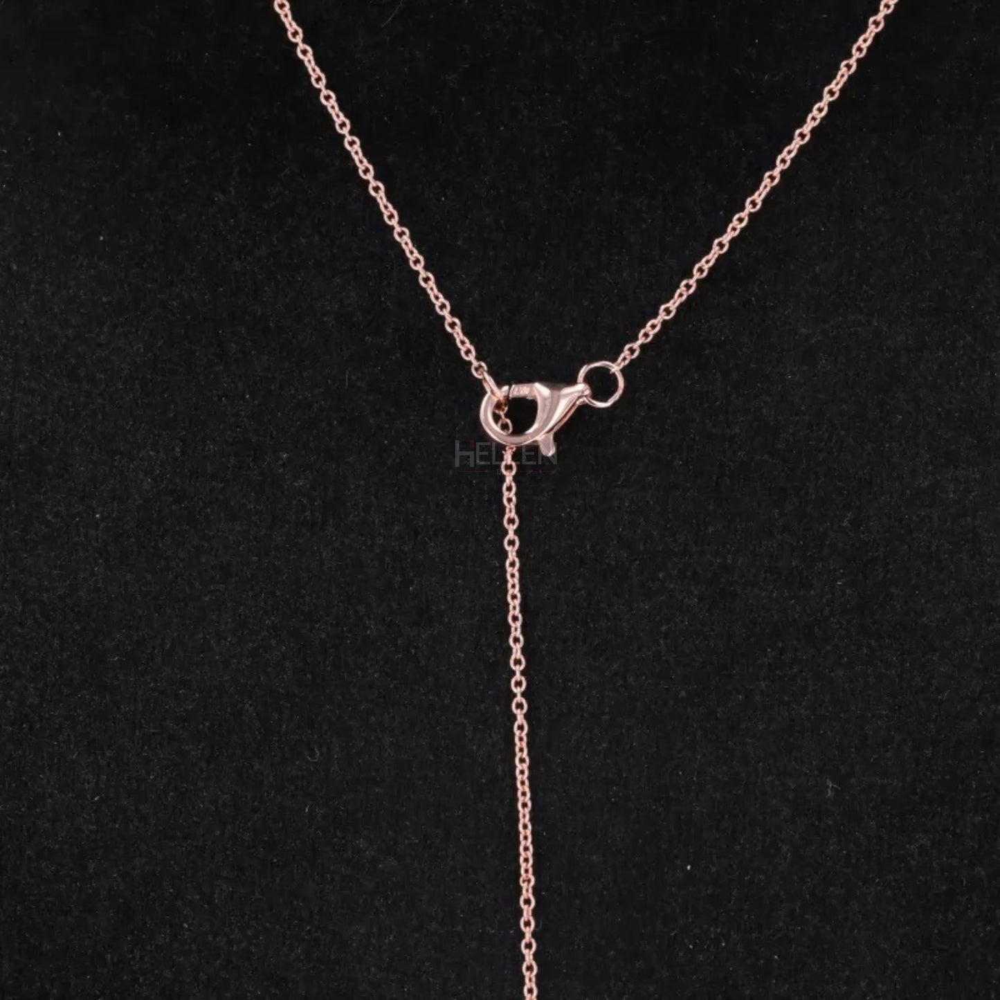 East To West Pear Cut Moissanite Solitaire Bezel Setting Necklace