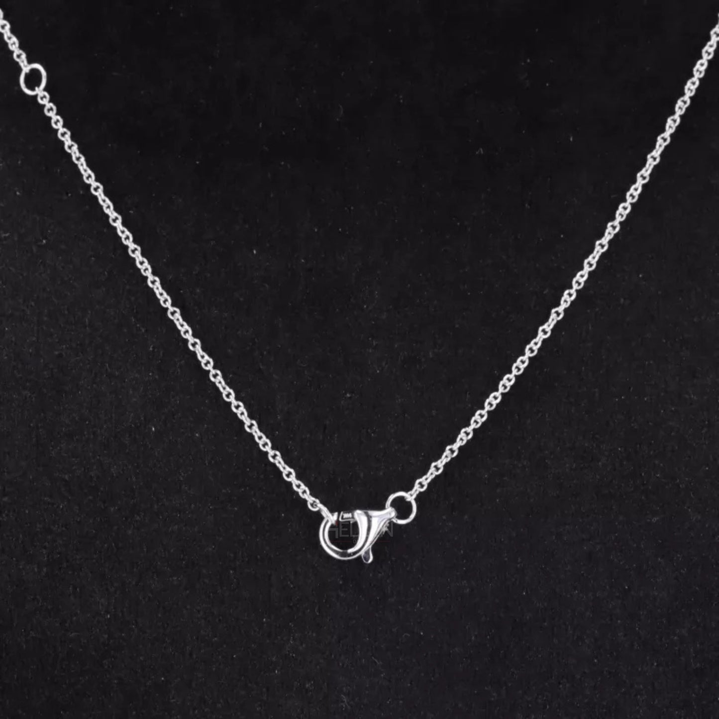 Pear Cut Blue Tanzanite Drop Necklace With Round Moissanite