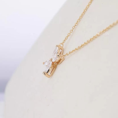 Marquis Cut 4 Petals Moissanite Necklace For Everyday