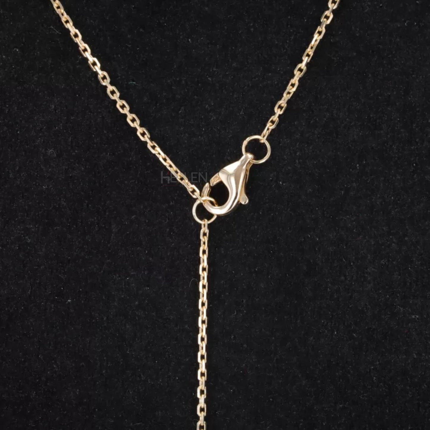 Fancy Pear Cut Drop Solitaire & Round Moissanite Necklace