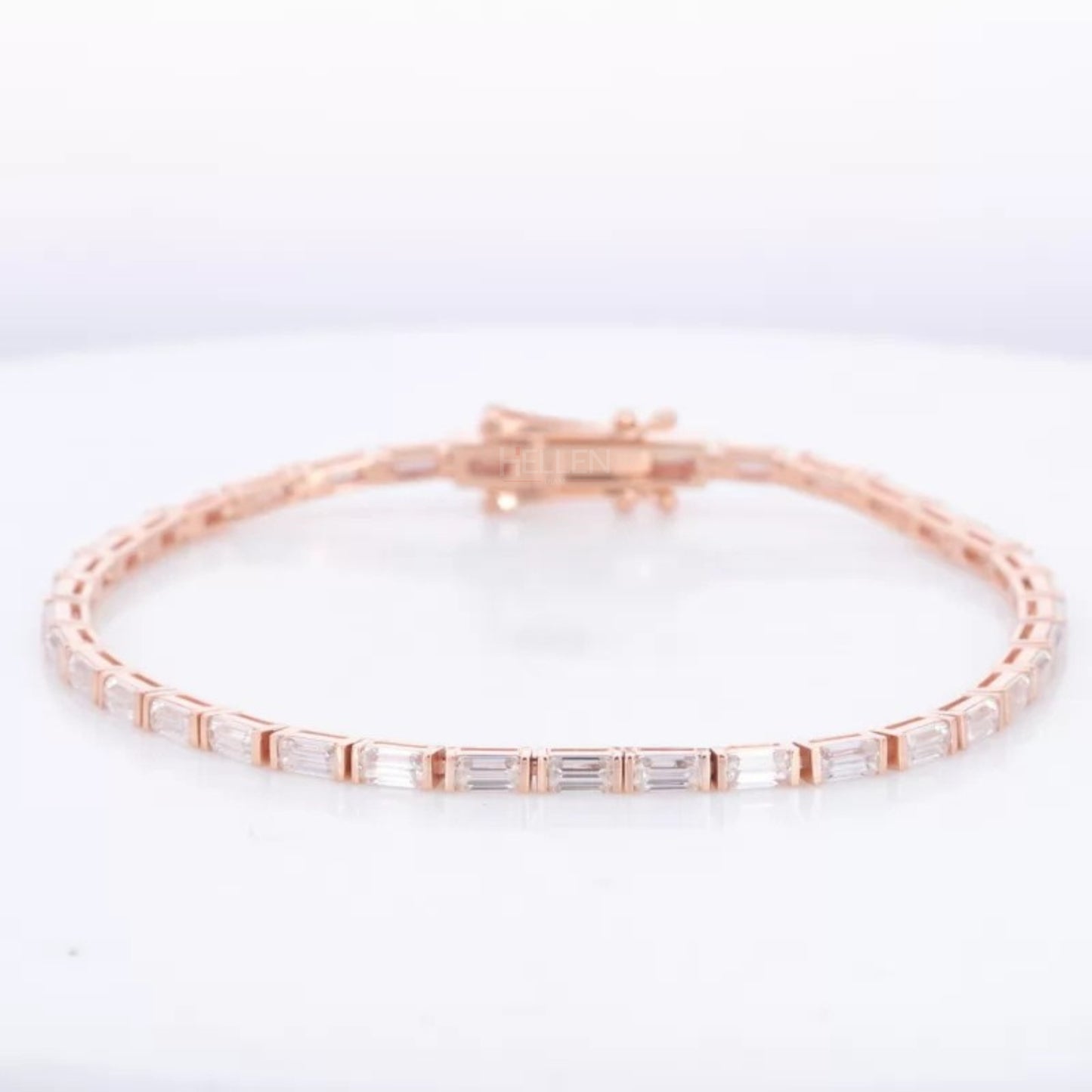 East To West Baguette Essential Tennis Bracelet - 925 Sterling