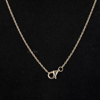 Floral Style Solitaire Round Cut Halo Moissanite Necklace