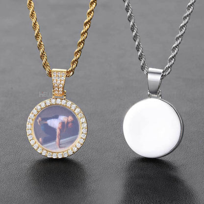 Personalized Loved Ones Memory Pendent With Moissanite