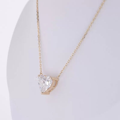 Ever love Solitaire Moissanite Heart Cut Necklace