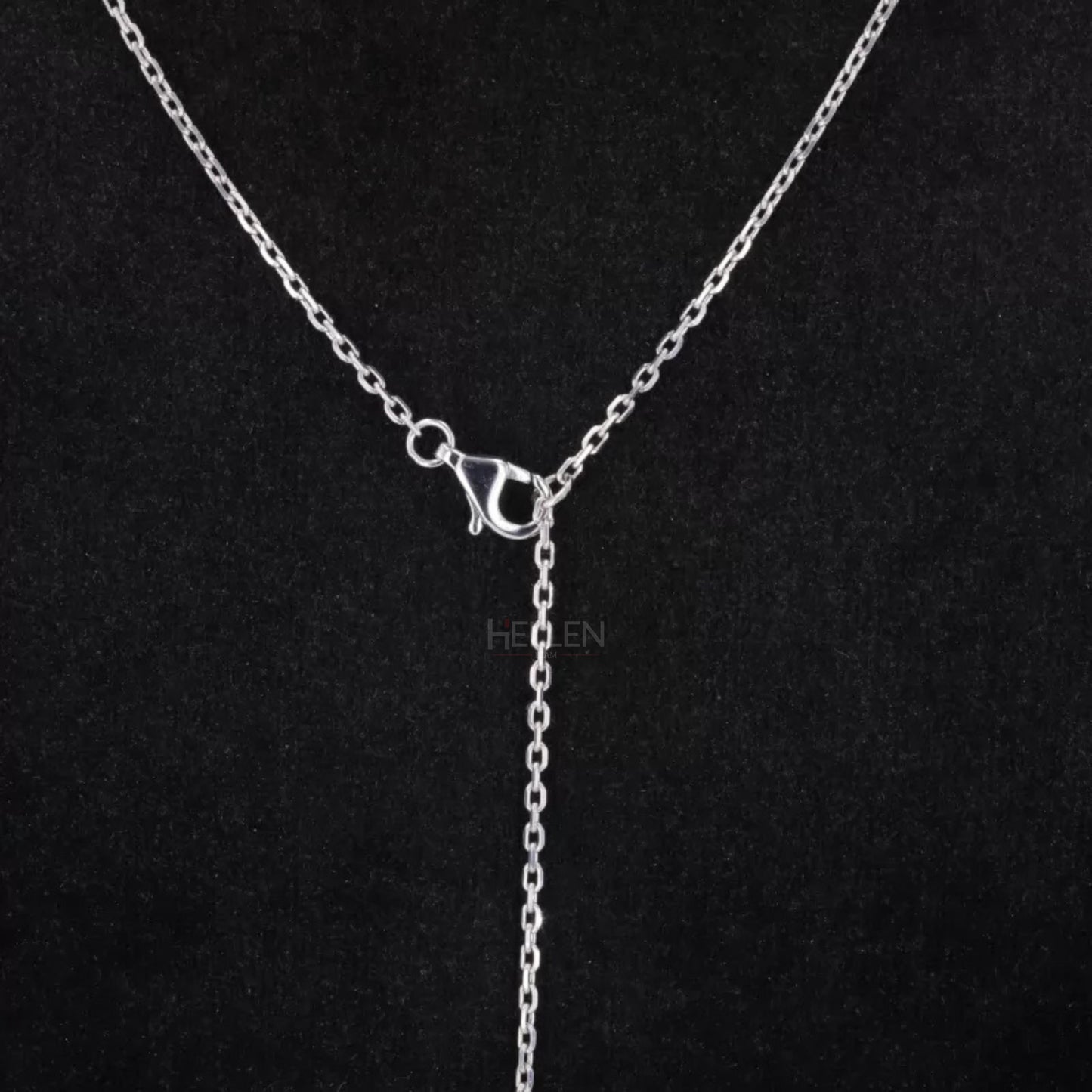 Broad Round Cut Smiley Moissanite Necklace
