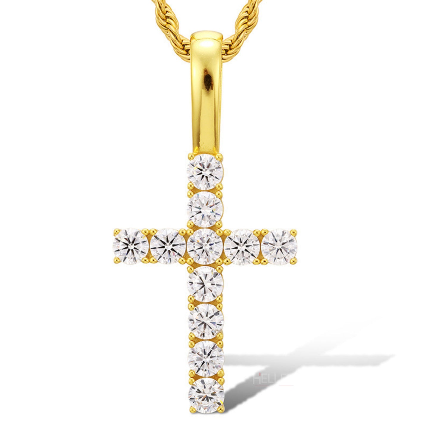 VVS Moissanite Round Cut Crossed Hip Hop Pendant For Men's