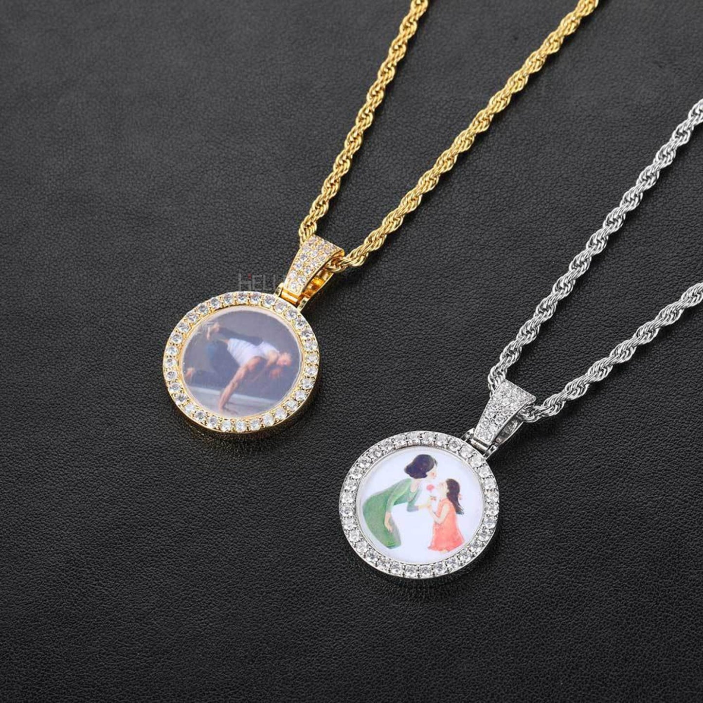 Personalized Loved Ones Memory Pendent With Moissanite