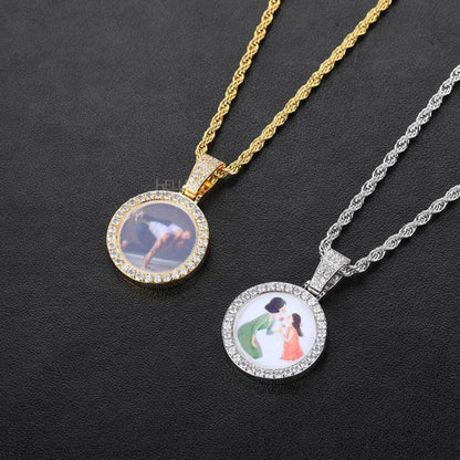 Personalized Loved Ones Memory Pendent With Moissanite