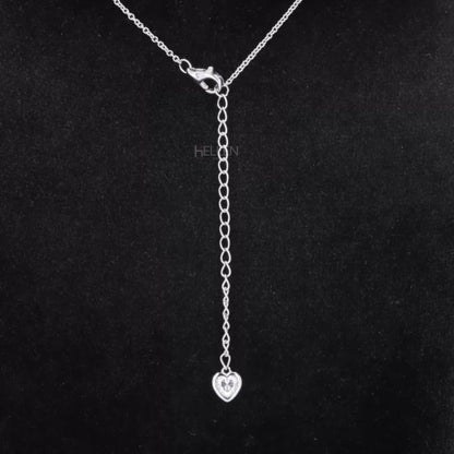 Pear And Oval Cut Moissanite Cat Look Animal Necklace