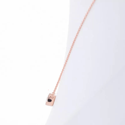 East To West Pear Cut Moissanite Solitaire Bezel Setting Necklace