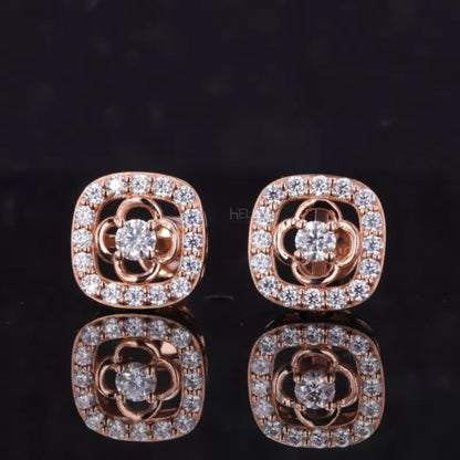 Everyday halo earrings with VVS moissanite – wearable shine and classic sterling silver style

