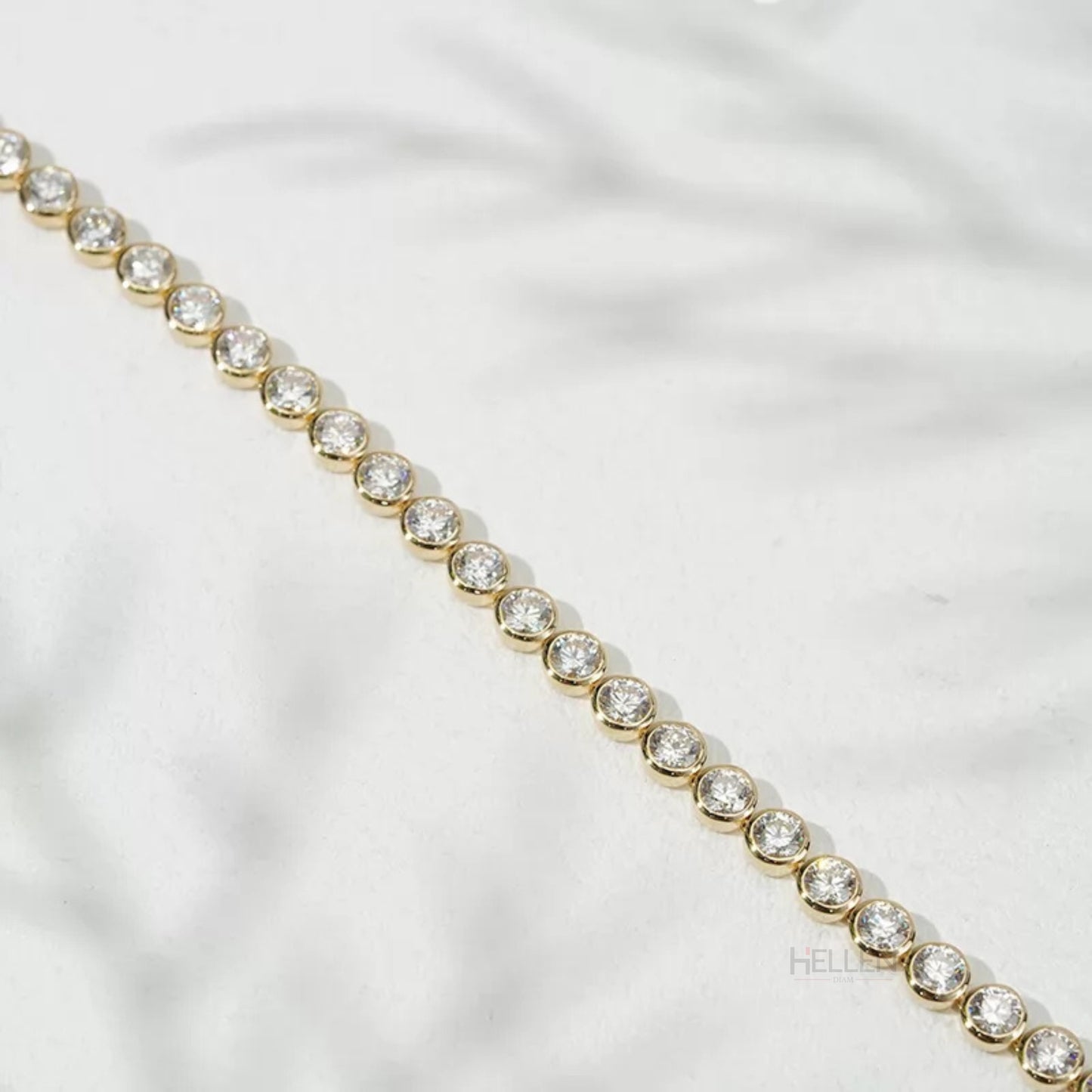 Round Cut Moissanite Bezel setting Must Have Tennis Bracelet