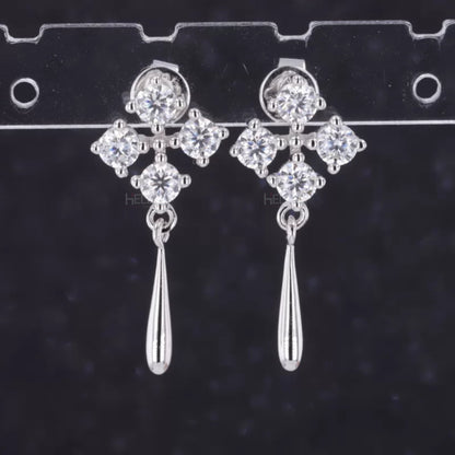 Dangle Earrings with Moissanite - Elegant Statement Jewelry