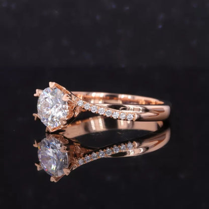 Solitaire Heart Prong Engagement Ring