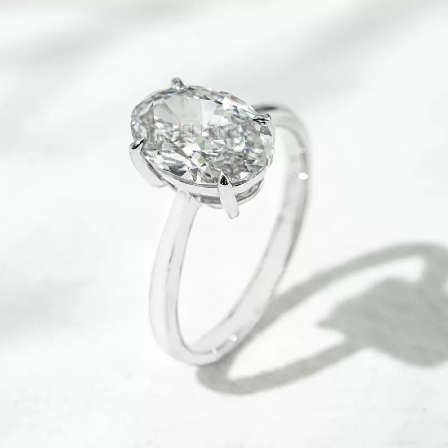 Oval Cut Solitaire Claw Prong Engagement Ring