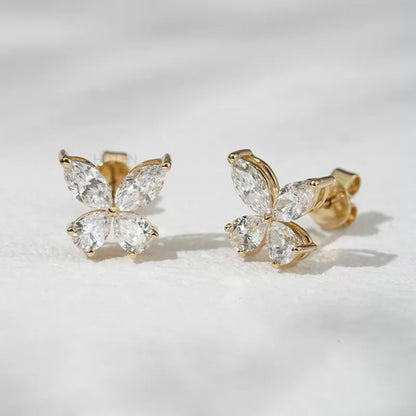 Marquise Cut Butterfly look everyday Studs
