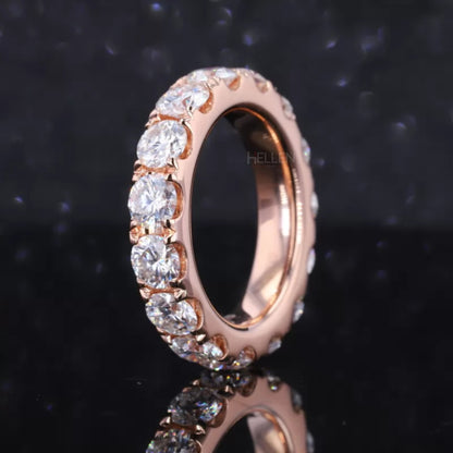Stunning Round Cut Moissanite Full Eternity Wedding Band
