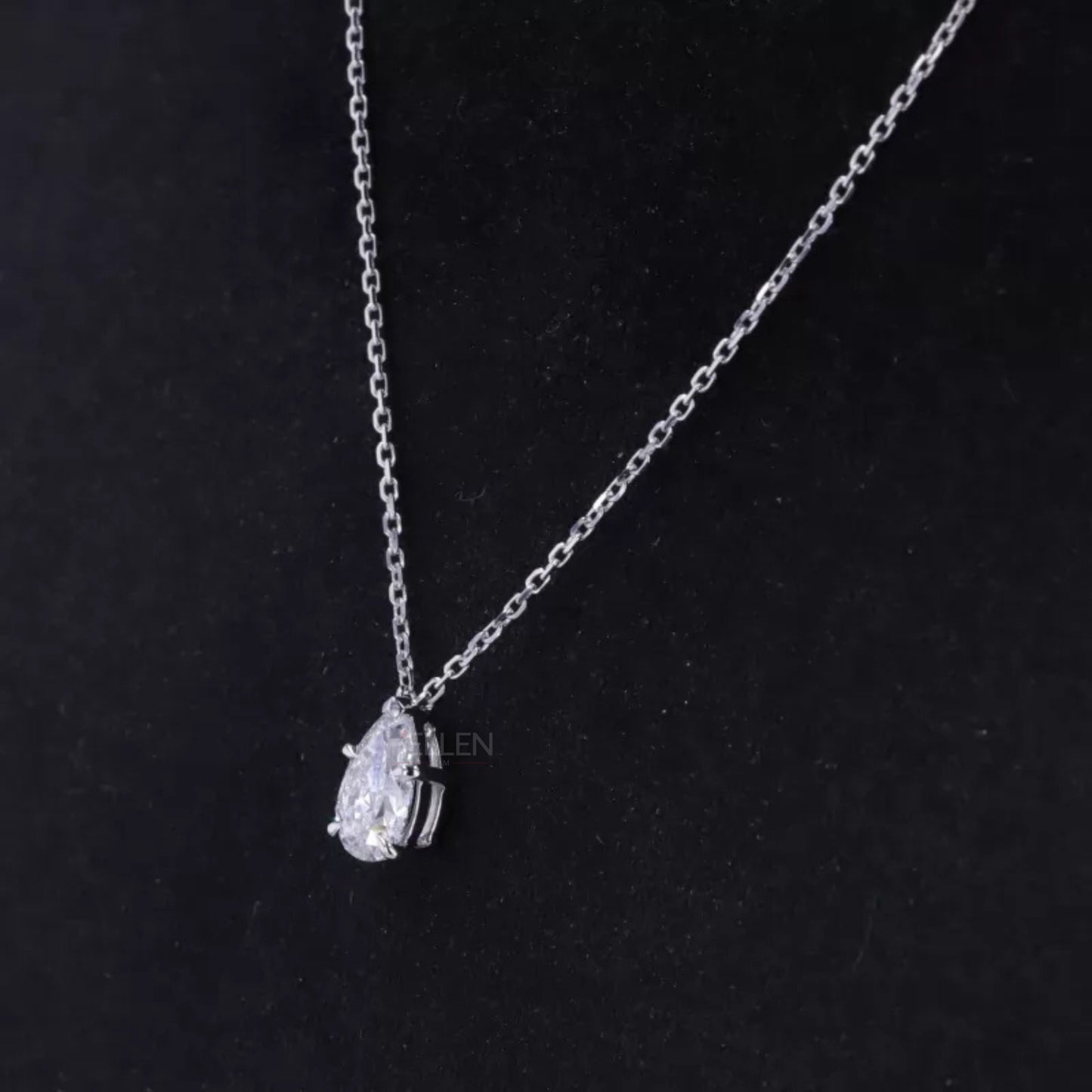Drop Pear Cut Moissanite Vintage Designer Necklace