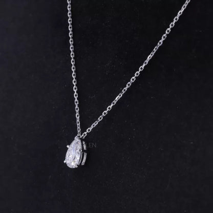 Drop Pear Cut Moissanite Vintage Designer Necklace
