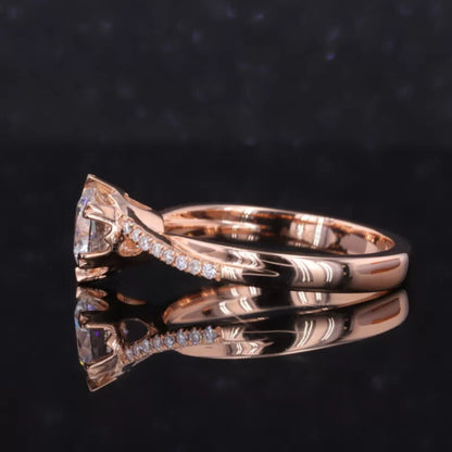 Solitaire Heart Prong Engagement Ring