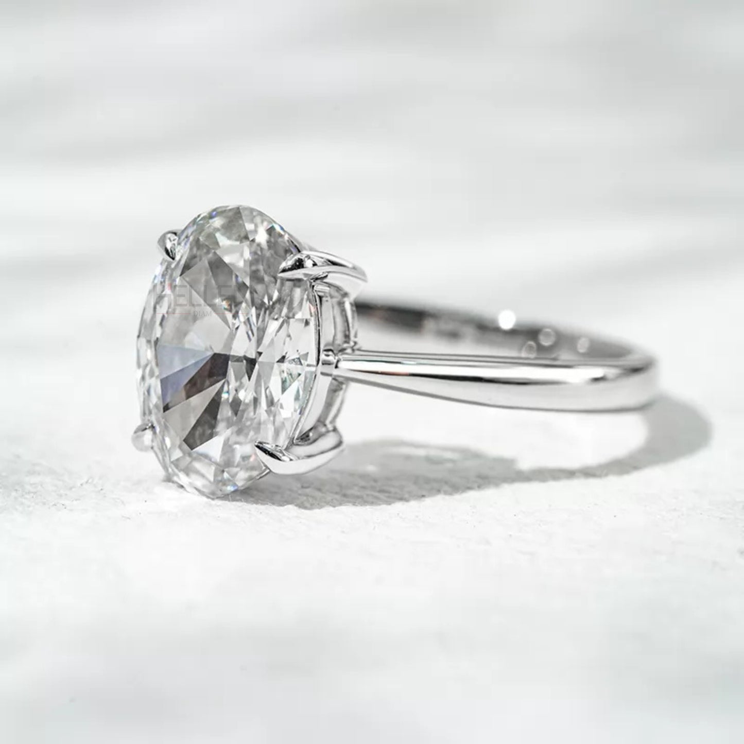 Oval Cut Solitaire Claw Prong Engagement Ring