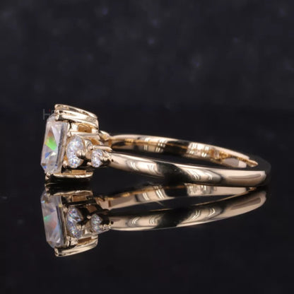 5 Stone Cushion and Round Beautiful Everyday Ring for Her