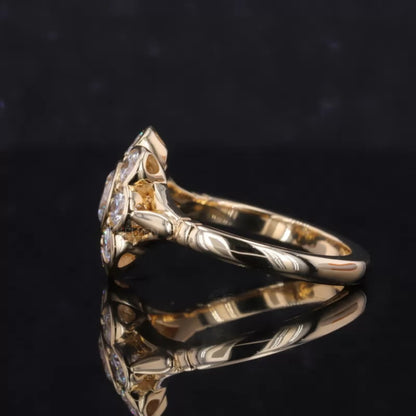 Floral Cluster setting Vintage Ring