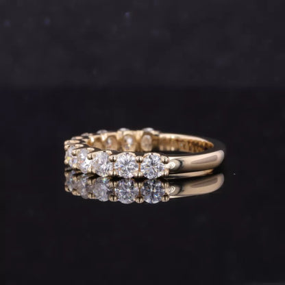 Half Eternity Moissanite Band With Round Shape