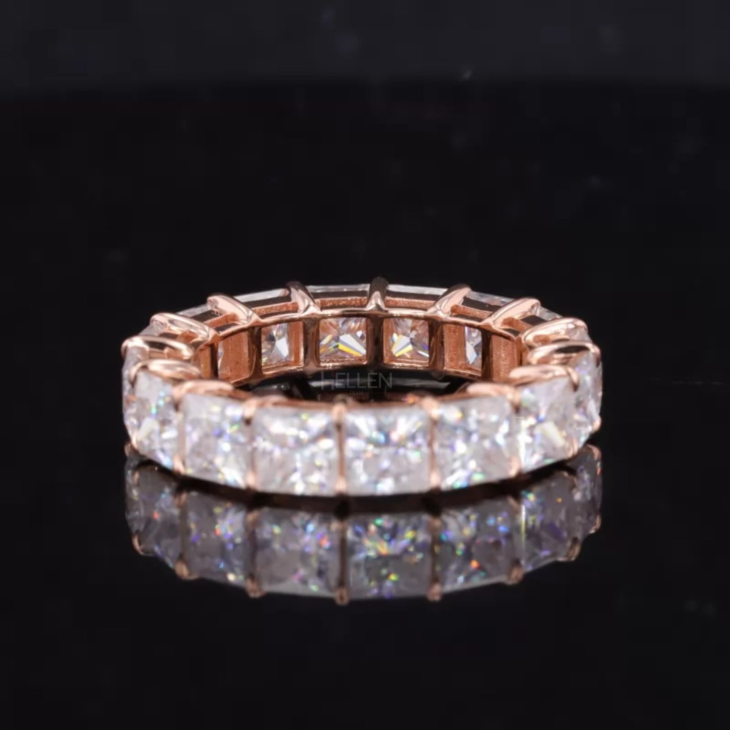 Princess Cut Full Eternity Band with Strong Common Prongs