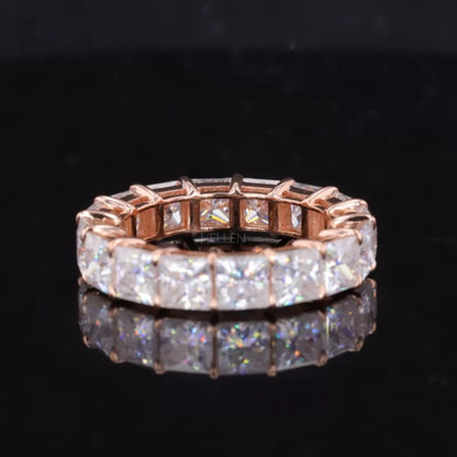 Princess Cut Full Eternity Band with Strong Common Prongs