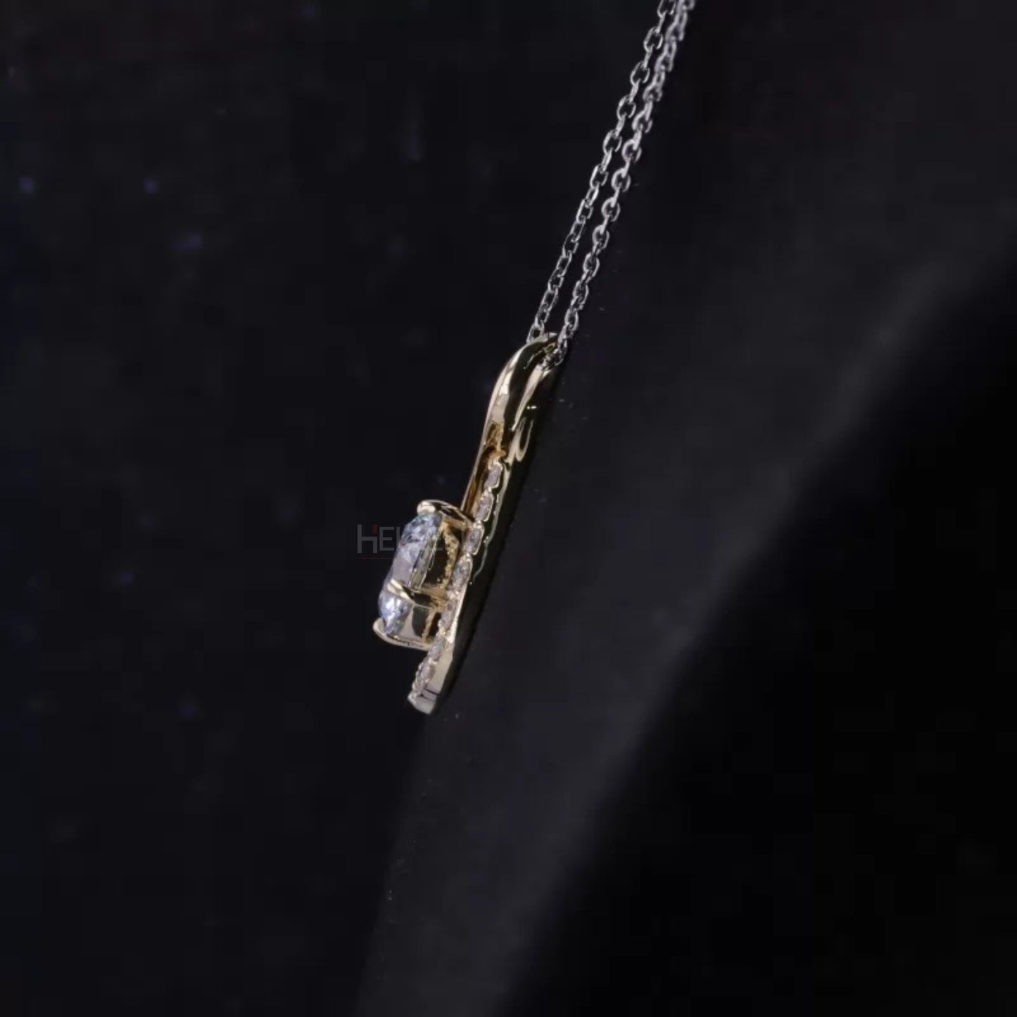 Twisted Round Cut Solitaire Moissanite Moms Necklace