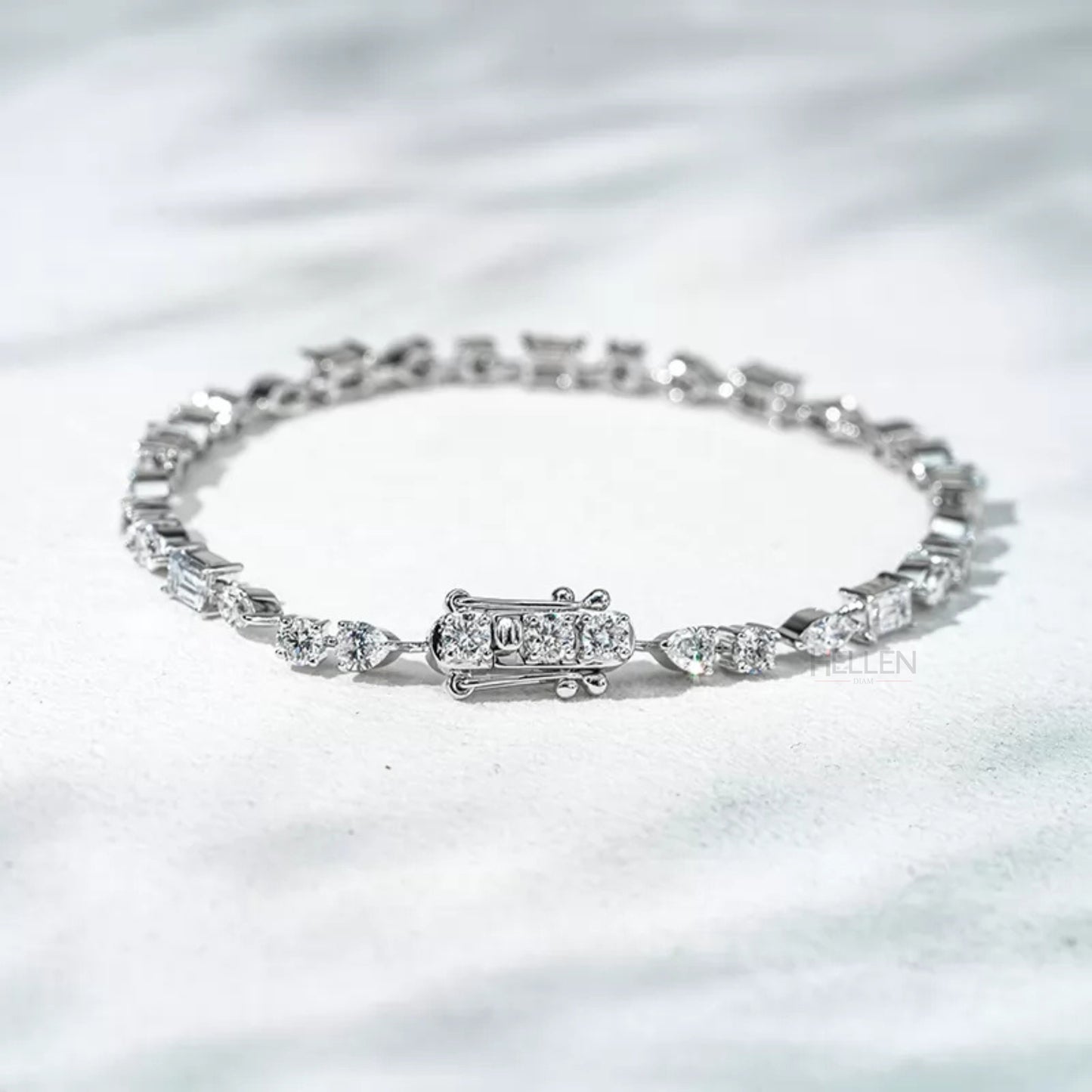 Exclusive Mixed Fancy Shaped Moissanite Tennis Bracelet
