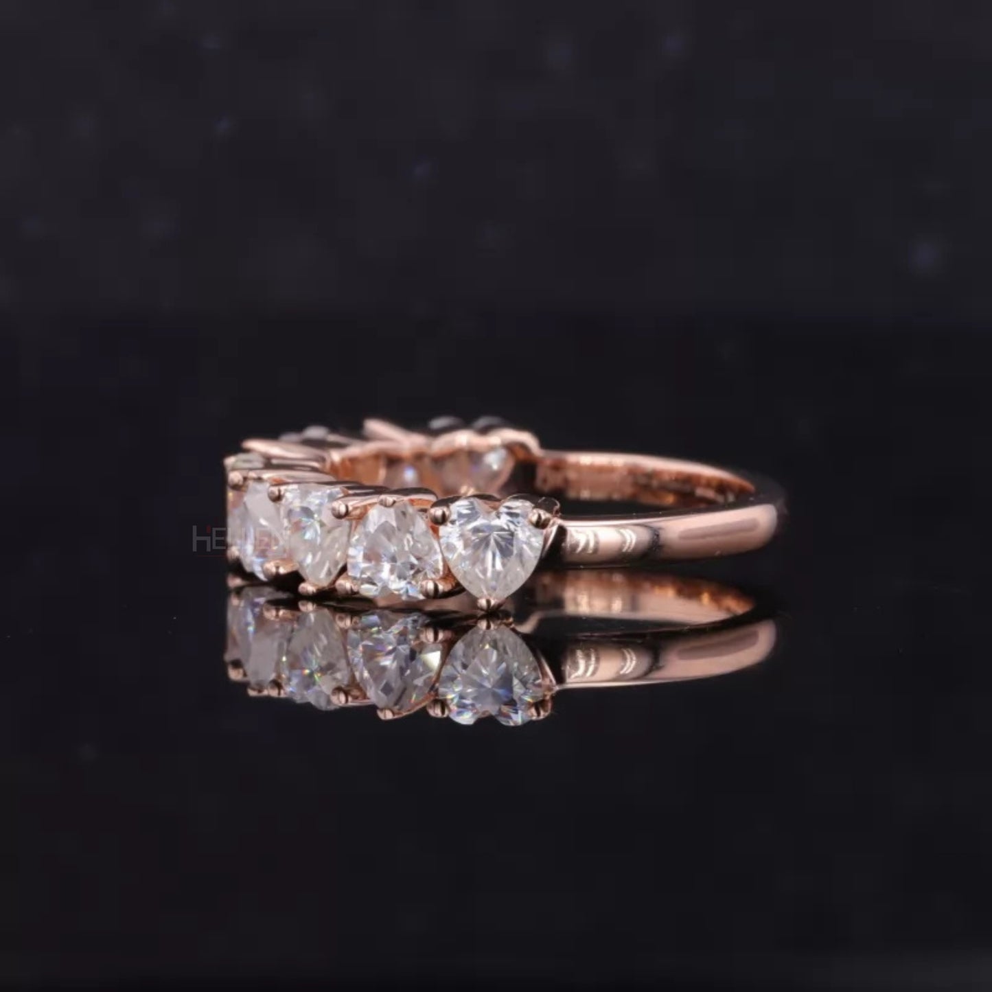 Heat Cut Diamond Half Anniversary Band